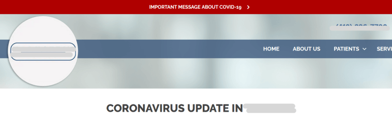 dental practice website coronavirus